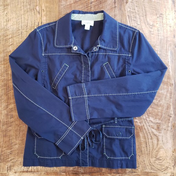 LOFT Jackets & Blazers - Loft - Women's - Spring Utility Jacket - Navy Blue - Size 14